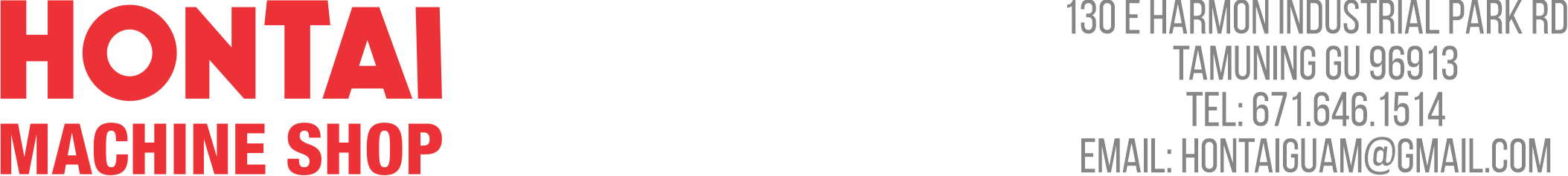 Hontai Machine Shop header with Harmon address and phone